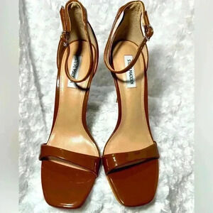 Steve Madden Womens Brown Wafer Patent Stiletto Heels